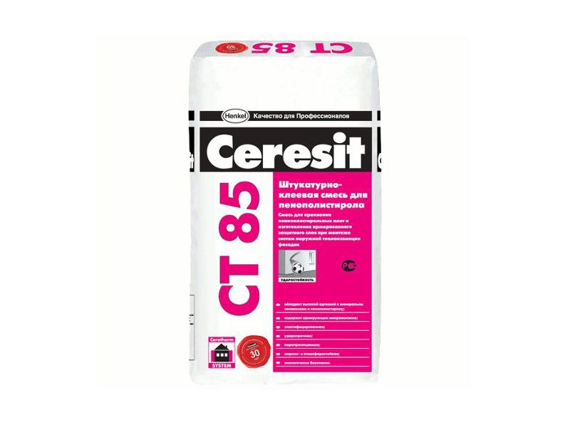 Церезит 25 кг купить. Ceresit CT 85. Штукатурно-клеевая смесь ст 85 Церезит 25кг. Строительная смесь Ceresit CT 180.
